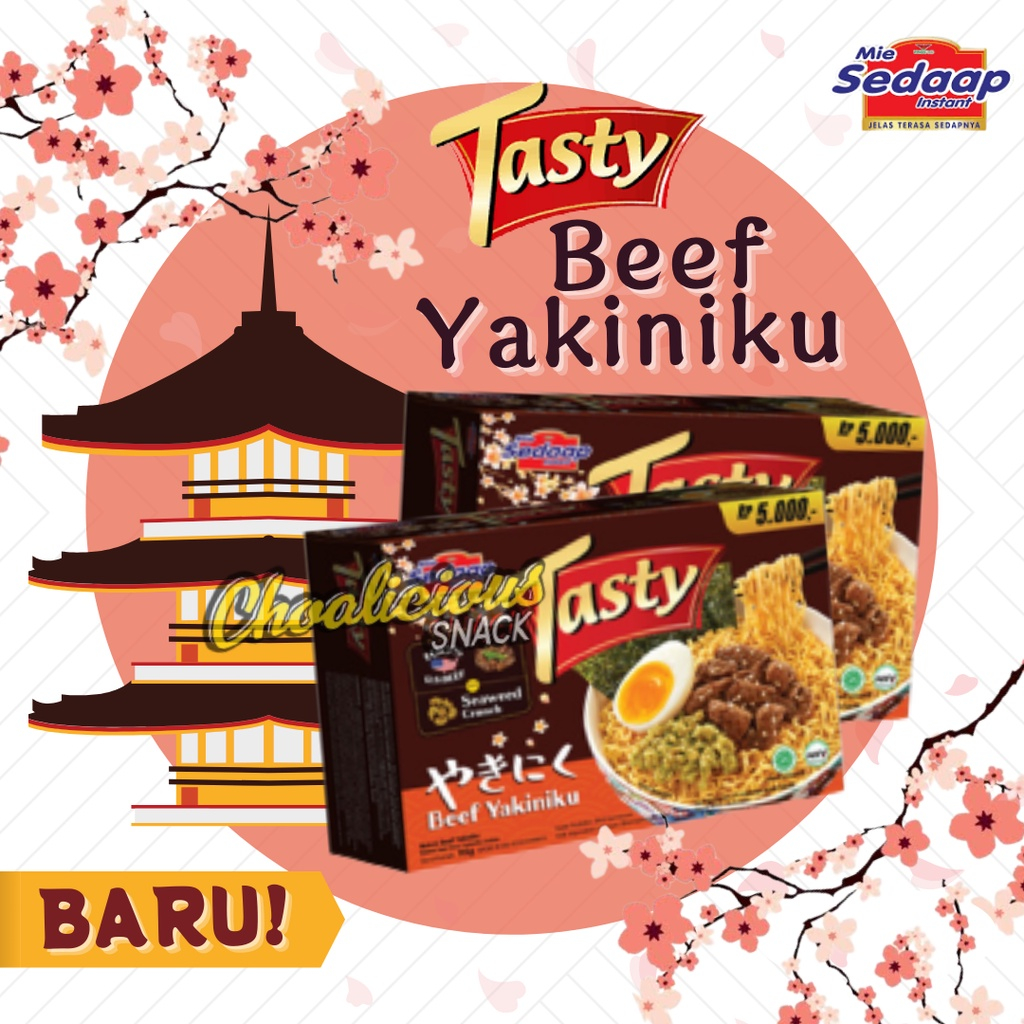 

ALL VARIAN SEDAAP TASTY Mie Instan Beef Yakiniku / Bakmi Ayam / Ayam Geprek Matah / Chicken Teriyaki 115 gr