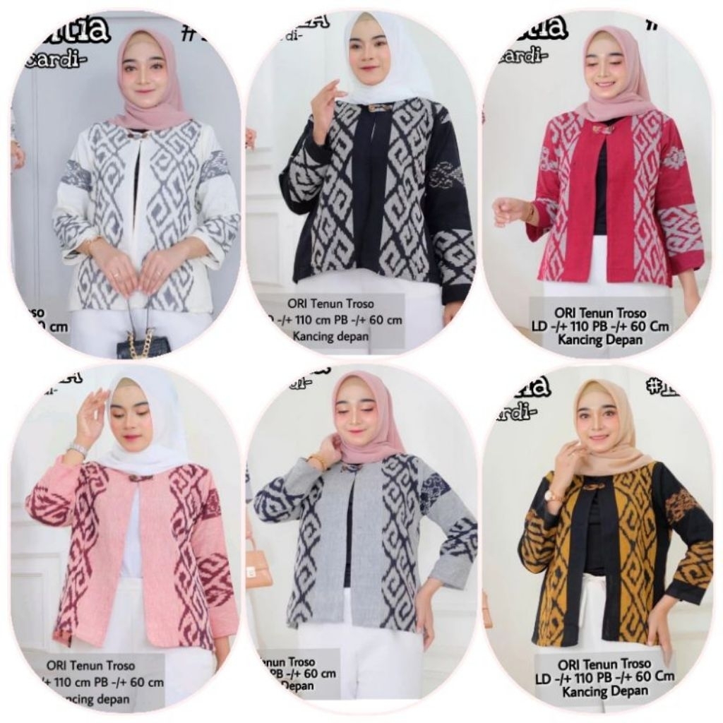 OUTER TENUN WANITA, BLAZER TENUN, CARDY TENUN, OUTER ETNIK
