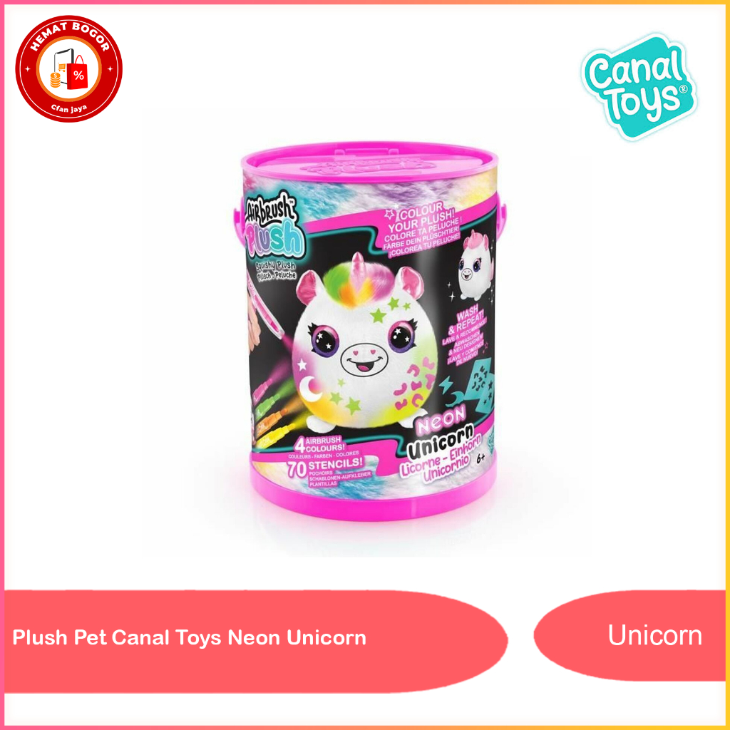 Plush Pet Canal Toys Neon Unicorn