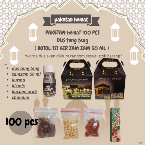 

paketan H hemat Chandni tali untuk oleh oleh haji dan umroh 100 pcs ( botol isi air zam zam 50 ml )