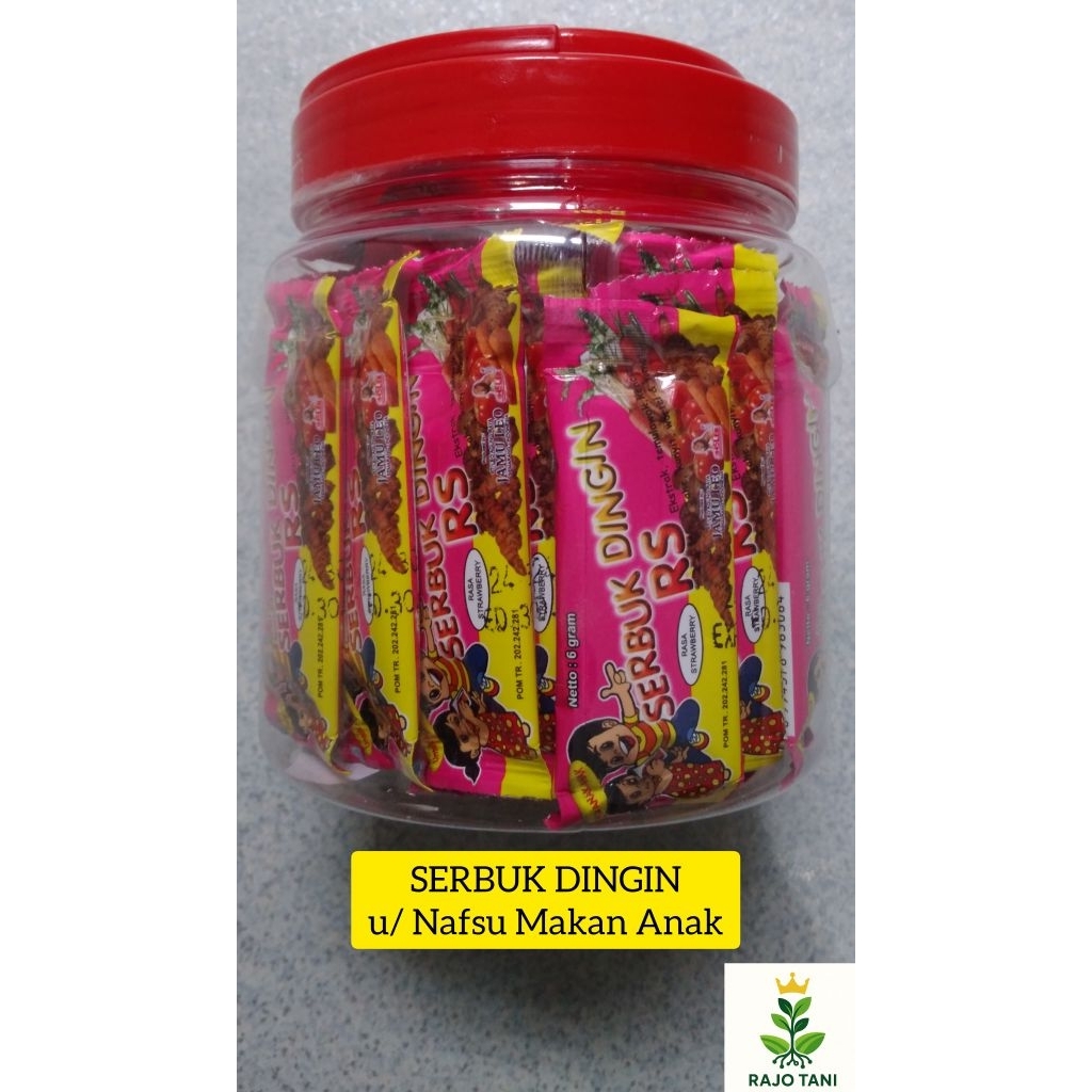 

Permen Serbuk Dingin Anak Rasa Strawberry isi 42 Sachet/ 1 Toples