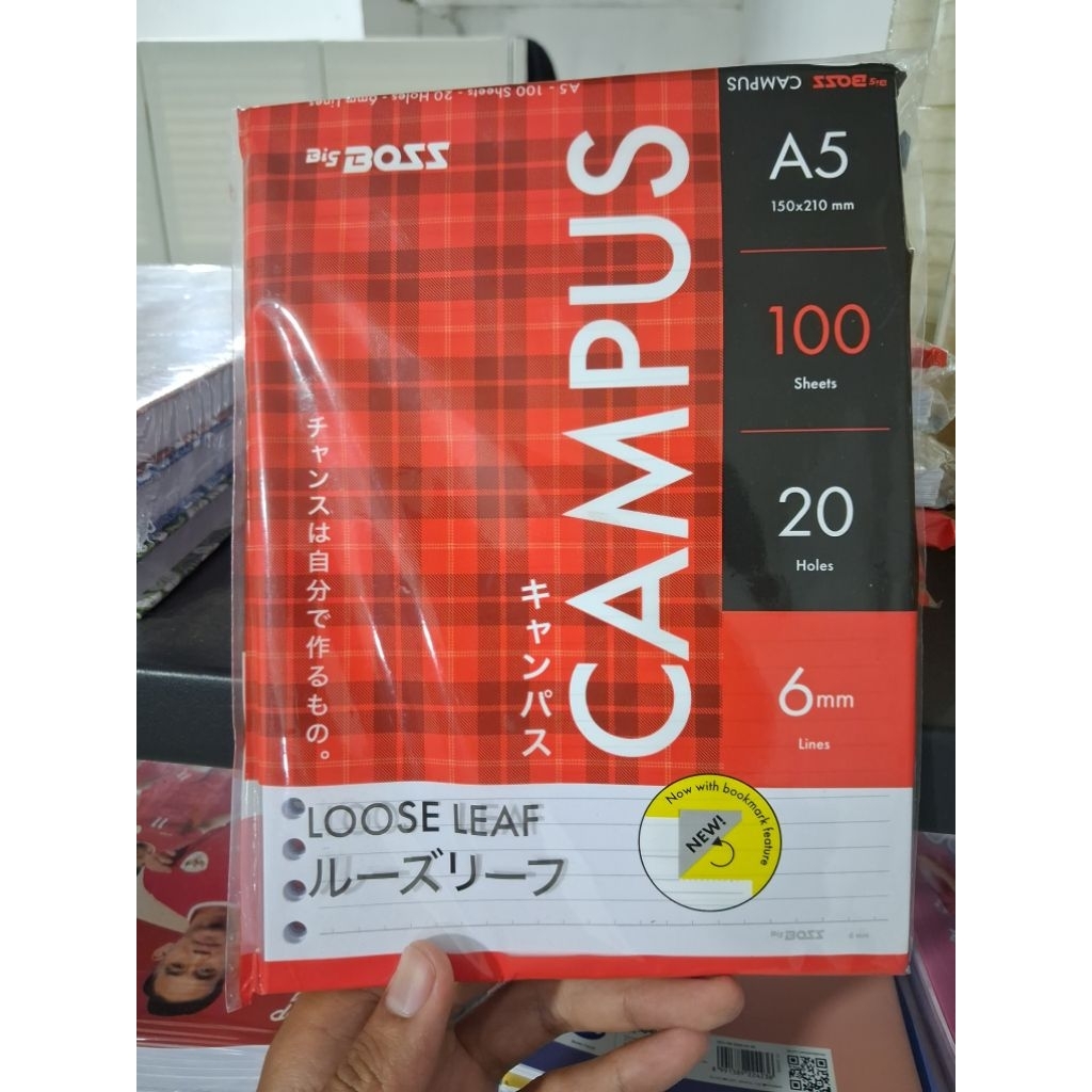 

kertas a5 bigboss campus loose leaf