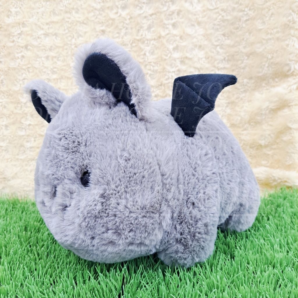 Boneka Lying Kelelawar AURORA Boneka Gembul Kelelawar Abu Boneka Tiduran Beatrice Bat