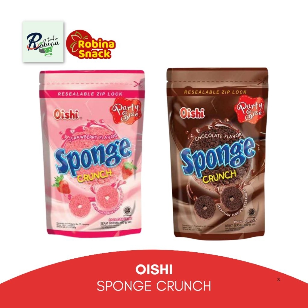 

Sponge Crunch Strawberry Chocolate Snack