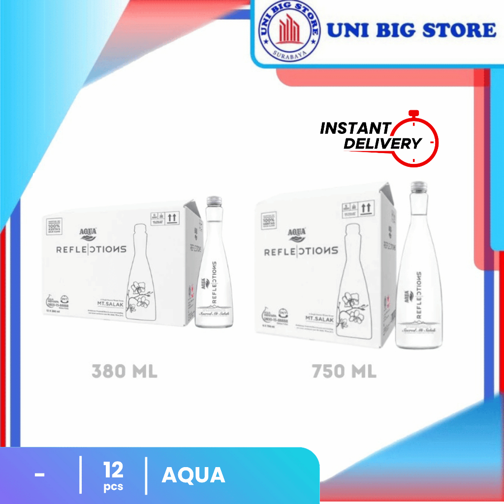 

Aqua Reflection Air Mineral ( 380 ml x 12 pcs ) ( 750 ml x 6 pcs ) DUS