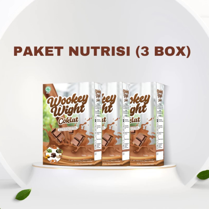 

PAKET DISKON 3 BOX!!! Wookey Weight Coklat - Susu Penambah Berat Badan Paket 3 Box