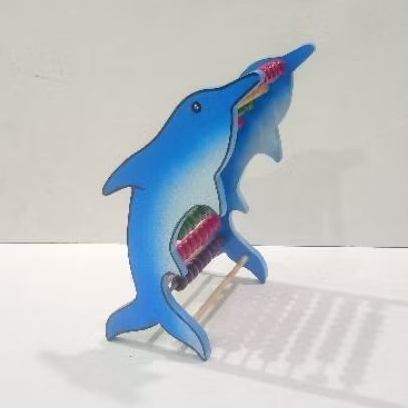 Sempoa berhitung model lumba-lumba | Sempoa kayu