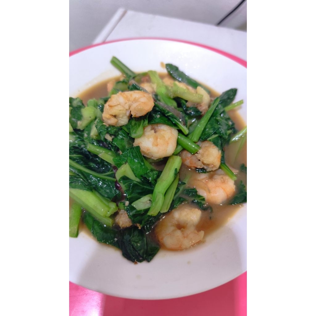 

Cah sayur caisim manis udang masakan kalimantan