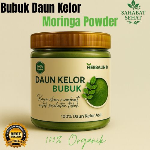 

Daun Kelor Bubuk Serbuk Daun Kelor Herbal Organik Moringa Powder 450gr