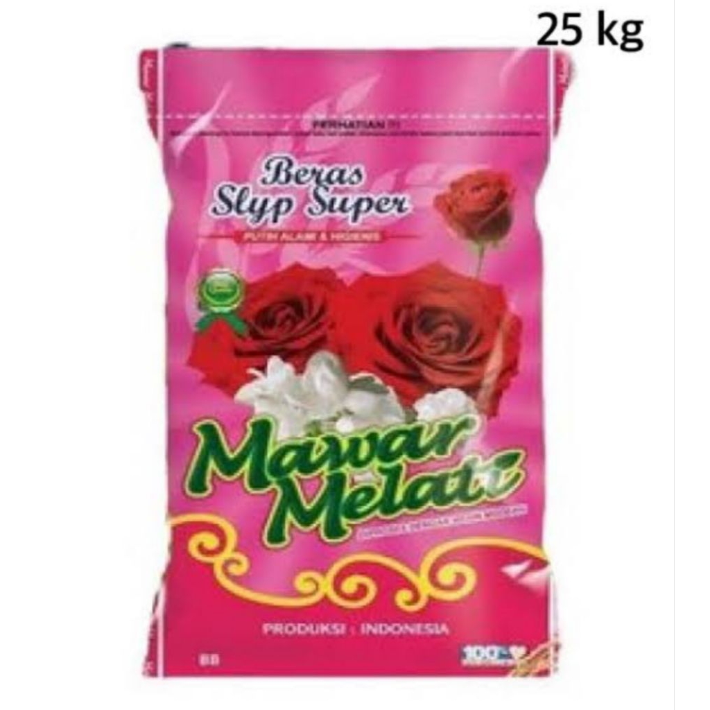 

beras mawar melati 25kg no oplos