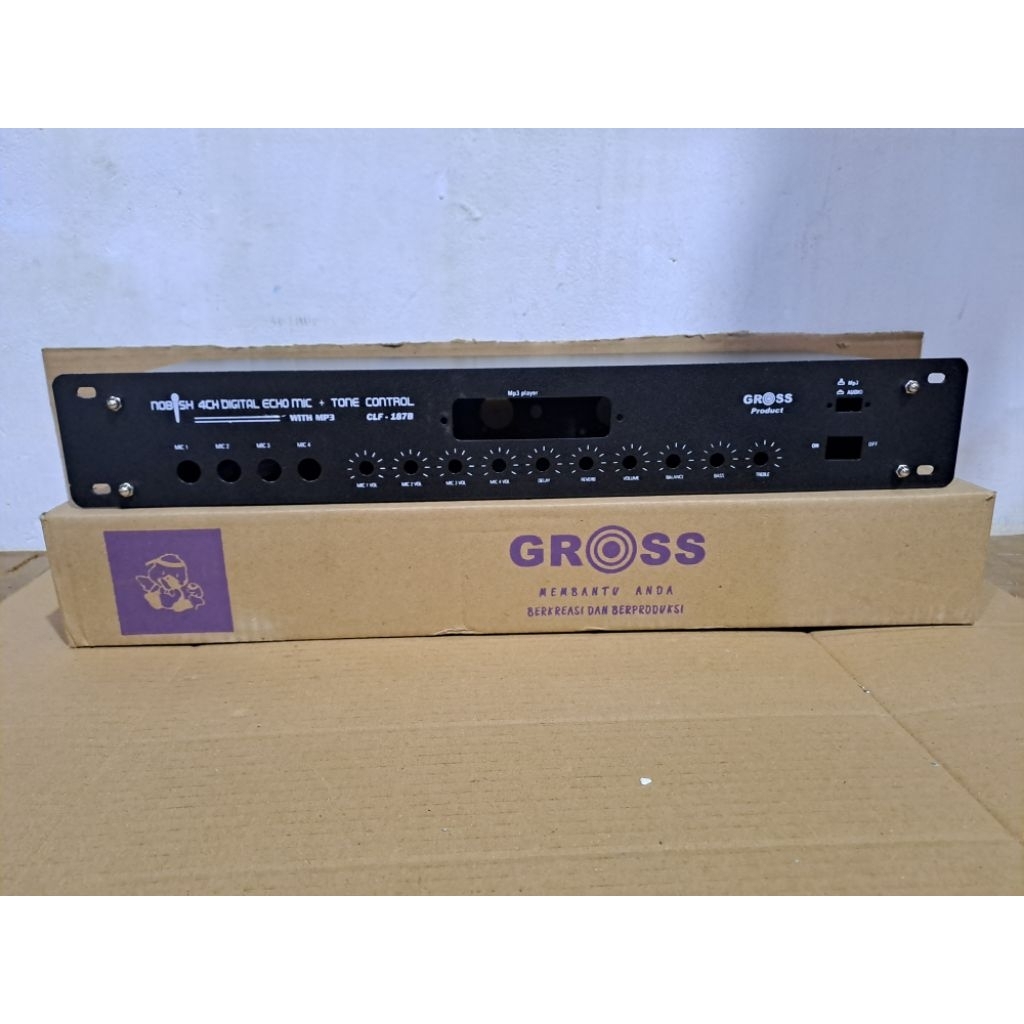 Box 4 Channel Digital echo mic + Usb with Tone Control By Gross CLF 187B Promo.