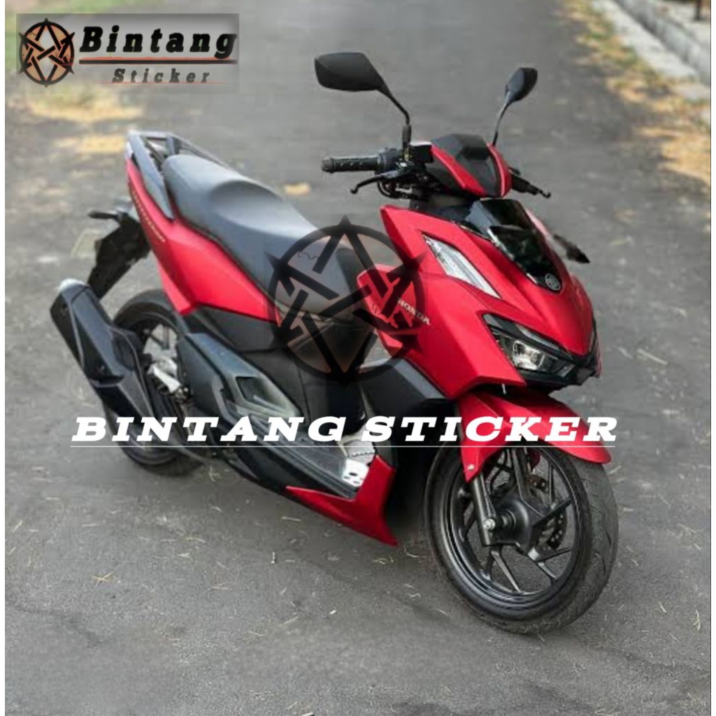 STICKER SKOTLET MOTOR MERAH GLOSY/DOF. Sticker Skotlet Motor Merah Glosy Dan Merah Doff