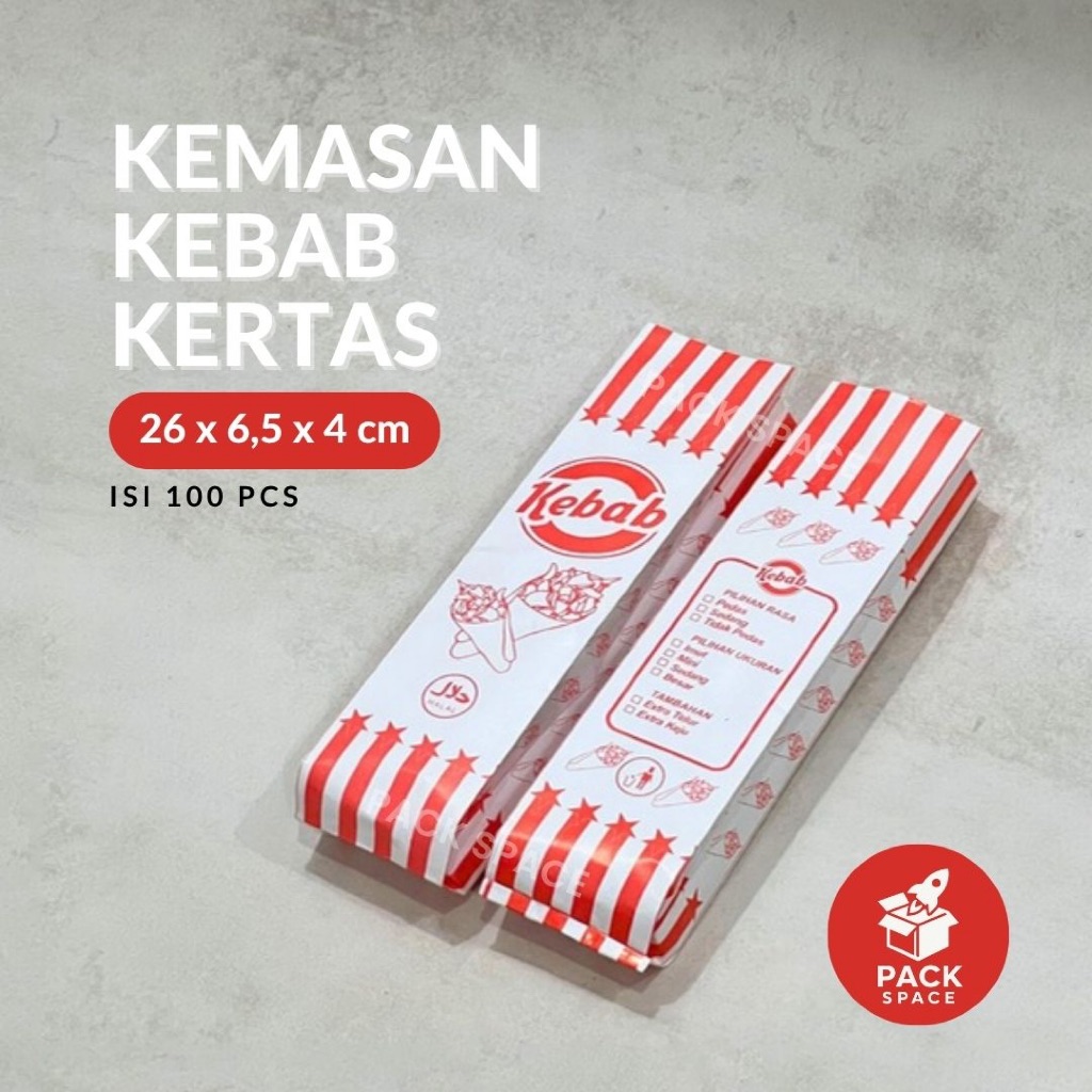 

Bungkus Kebab Kertas /Tempat Kebab / Bungkus Kebab / Kemasan kebab Kertas