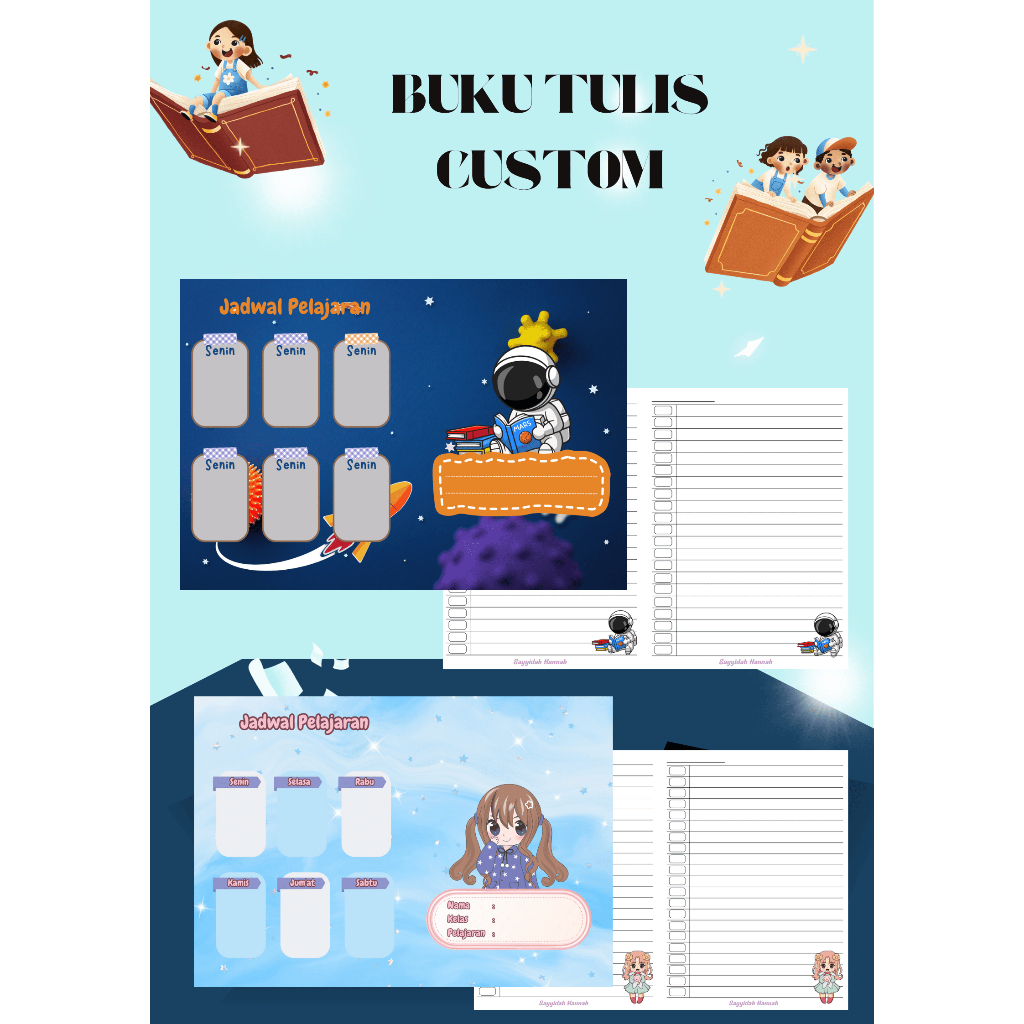 

BUKU TULIS CUSTOM | BUKU CUSTOM | Buku Catatan Desain Sesuai Pesanan | Personalized Notebook