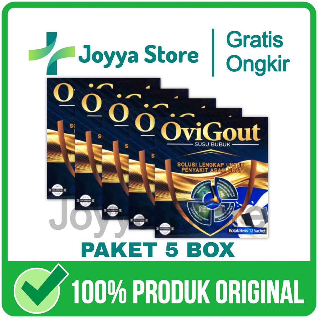 

5 Box Susu Ovigout Untuk Penderita Asam Urat Dan Nyeri Sendi BPOM Original Asli