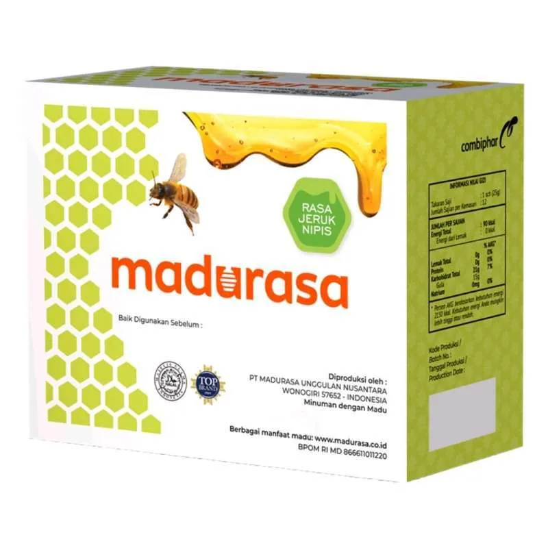 

Madurasa Madu Murni Sachet 12 x 20 Gram - Best Seller Madu Asli untuk Kesehatan Keluarga