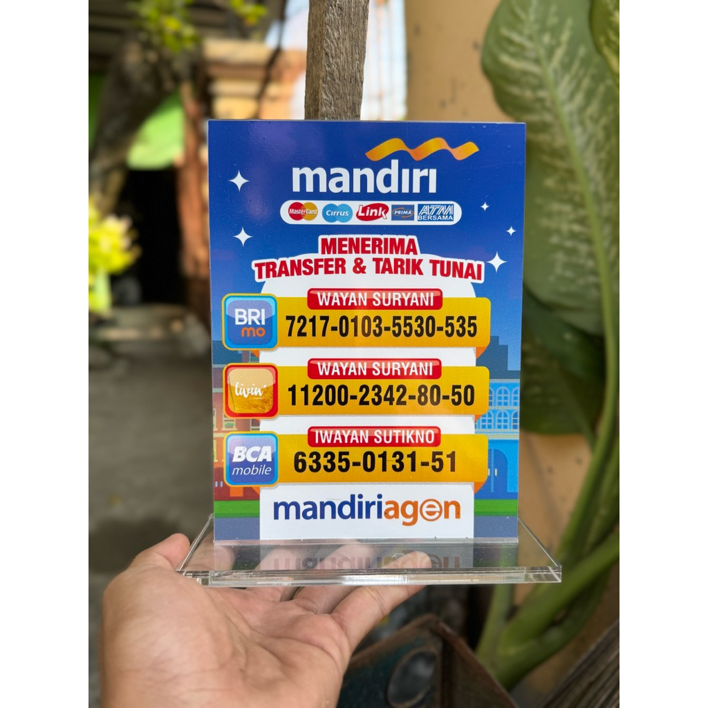 

UKURAN 20cm X 15cm PAPAN AKRILIK MEJA AGEN BANK BISA CUSTOM