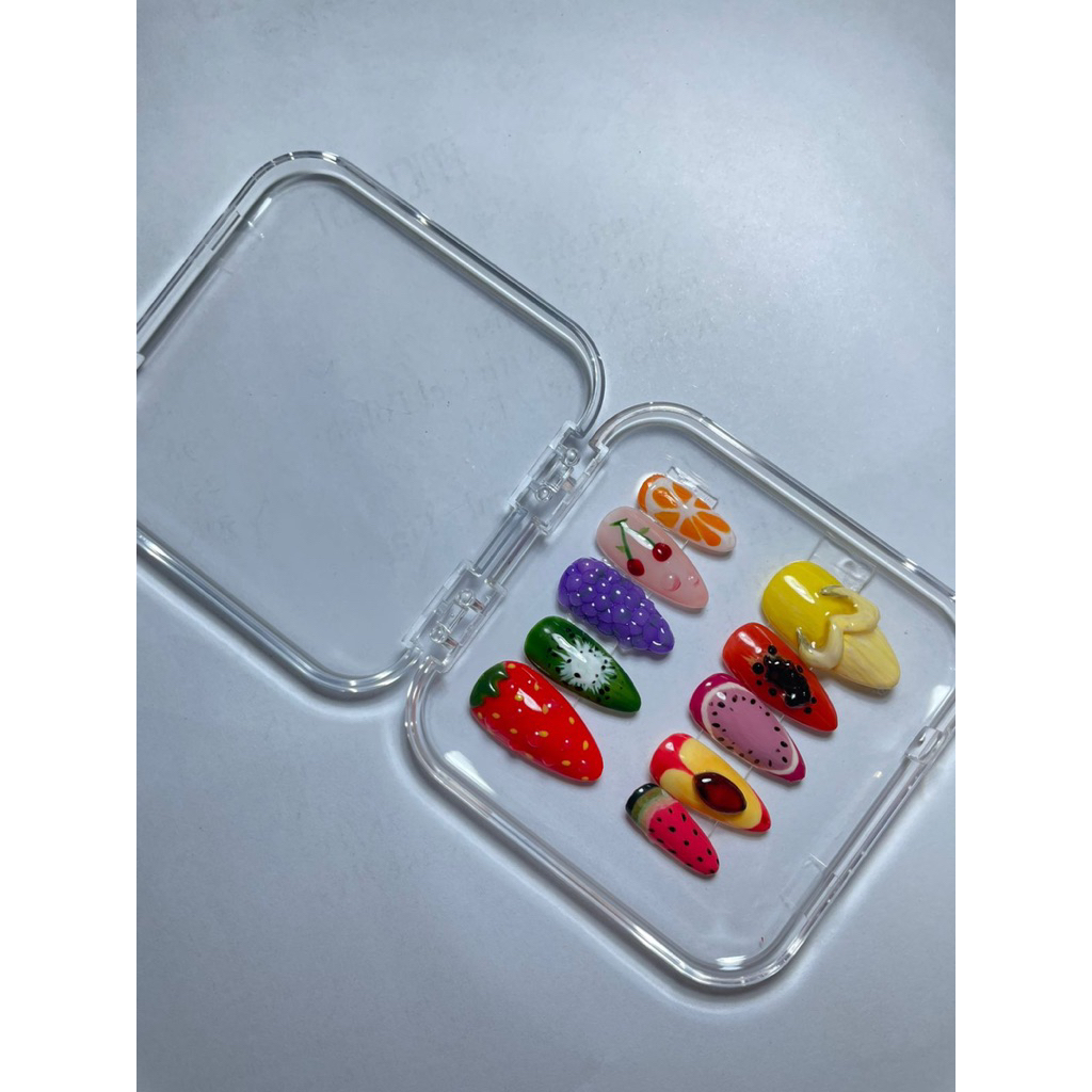 Fruits - Custom Press on Nails / Nail Art / Gel /  Box Kutek