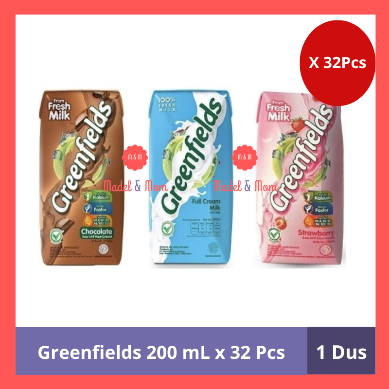 

SUSU UHT GREENFIELDS 1 DUS ISI 32 PCS X 200ML EXP 2026
