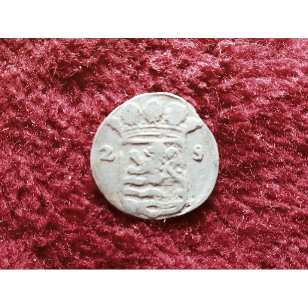 koin perak 2 stuiver 1715 eror minor