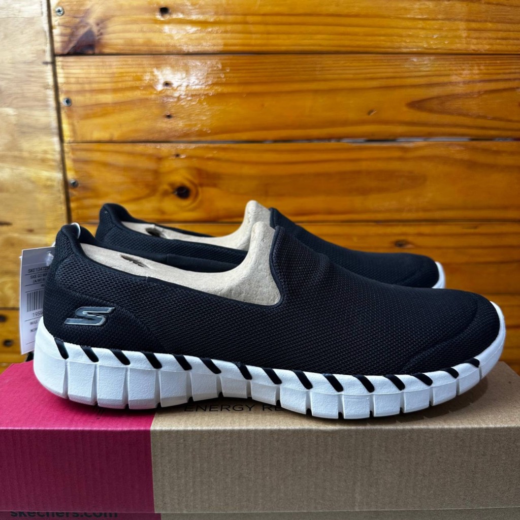ONLY SIZE 39 SKECHERS GO WALK SMART 2 CELYN 124725 BLACK WHITE SEPATU SKECHERS WANITA Woman Slipon O