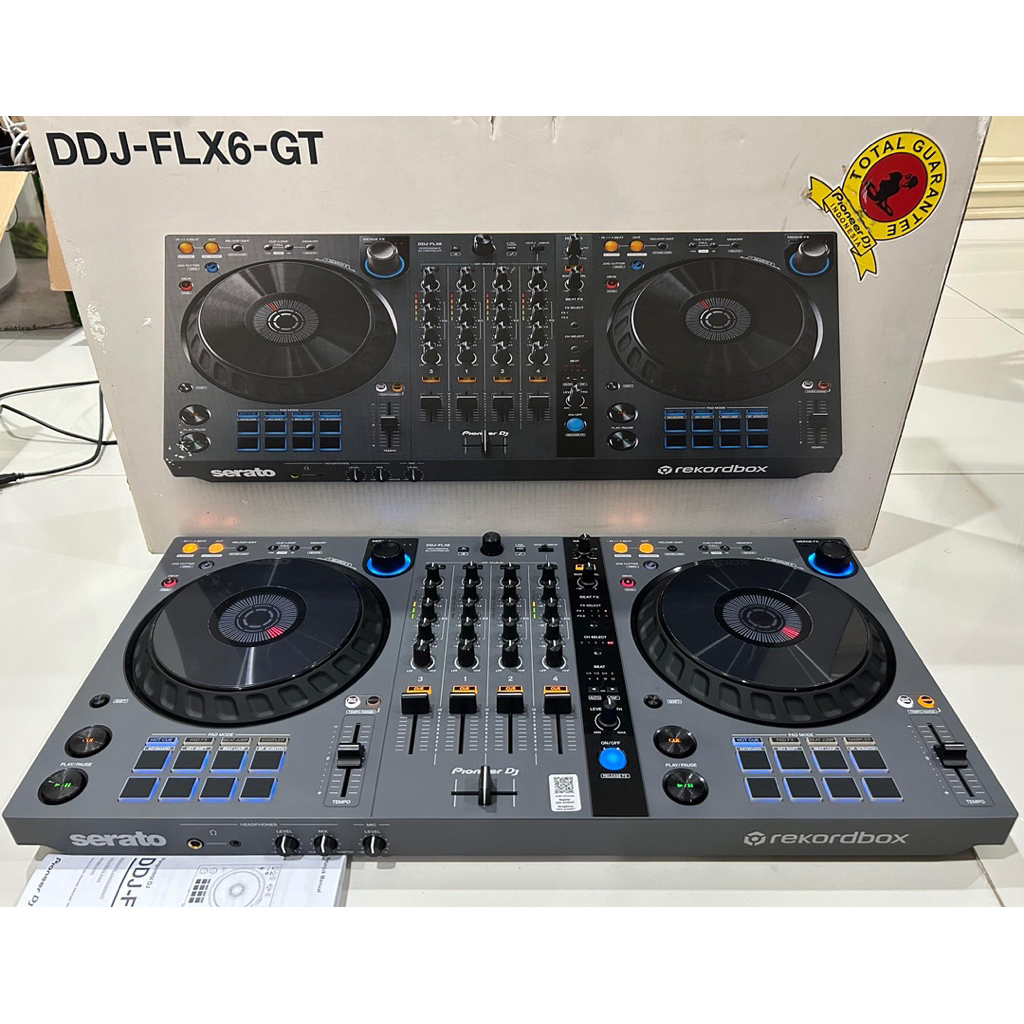 Alat DJ Pioneer DDJ FLX6 GT Fullset Box & Manual Book Controller DJ Pioner Rekordbox DJ Edition Like
