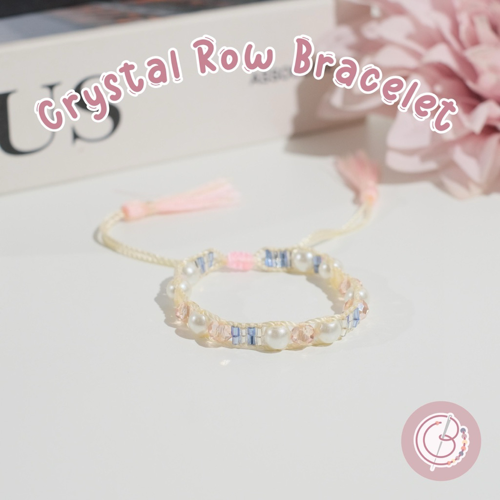 Crystal Row Bracelet - Gelang Manik Kristal Gelang Mutiara - Gelang Handmade Gelang Mote