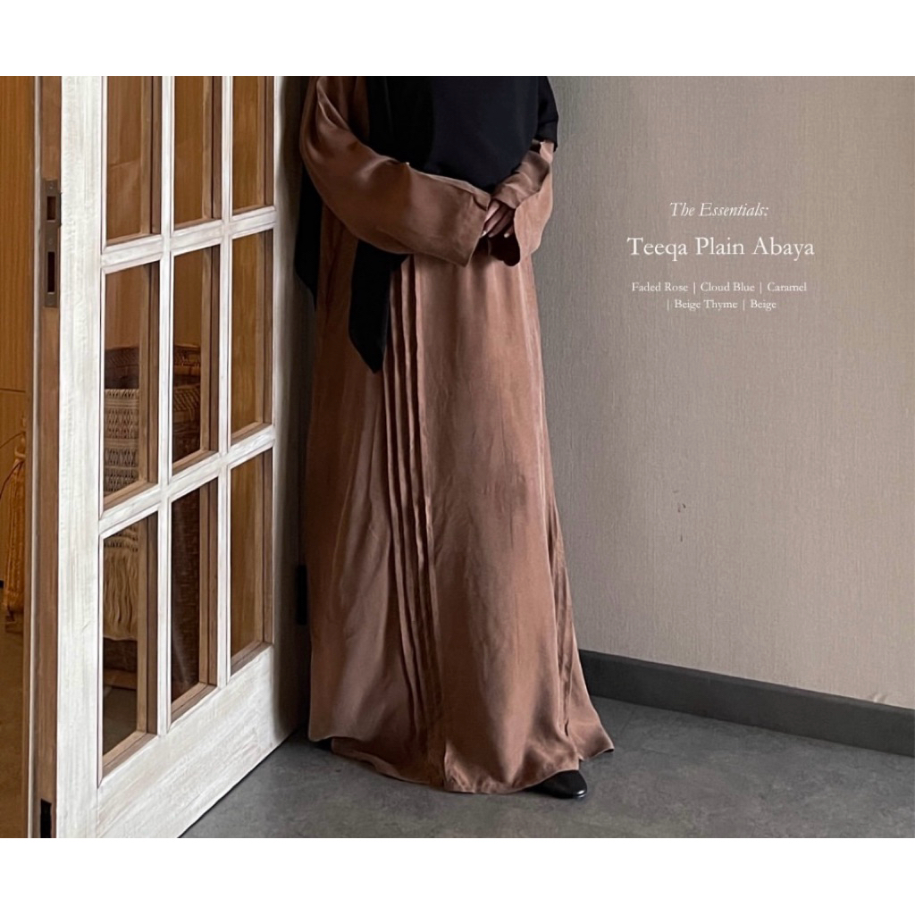 TAZA LABEL NWT Teeqa Abaya Exclusive Plain Gamis Bahan Nubuck New With Tag