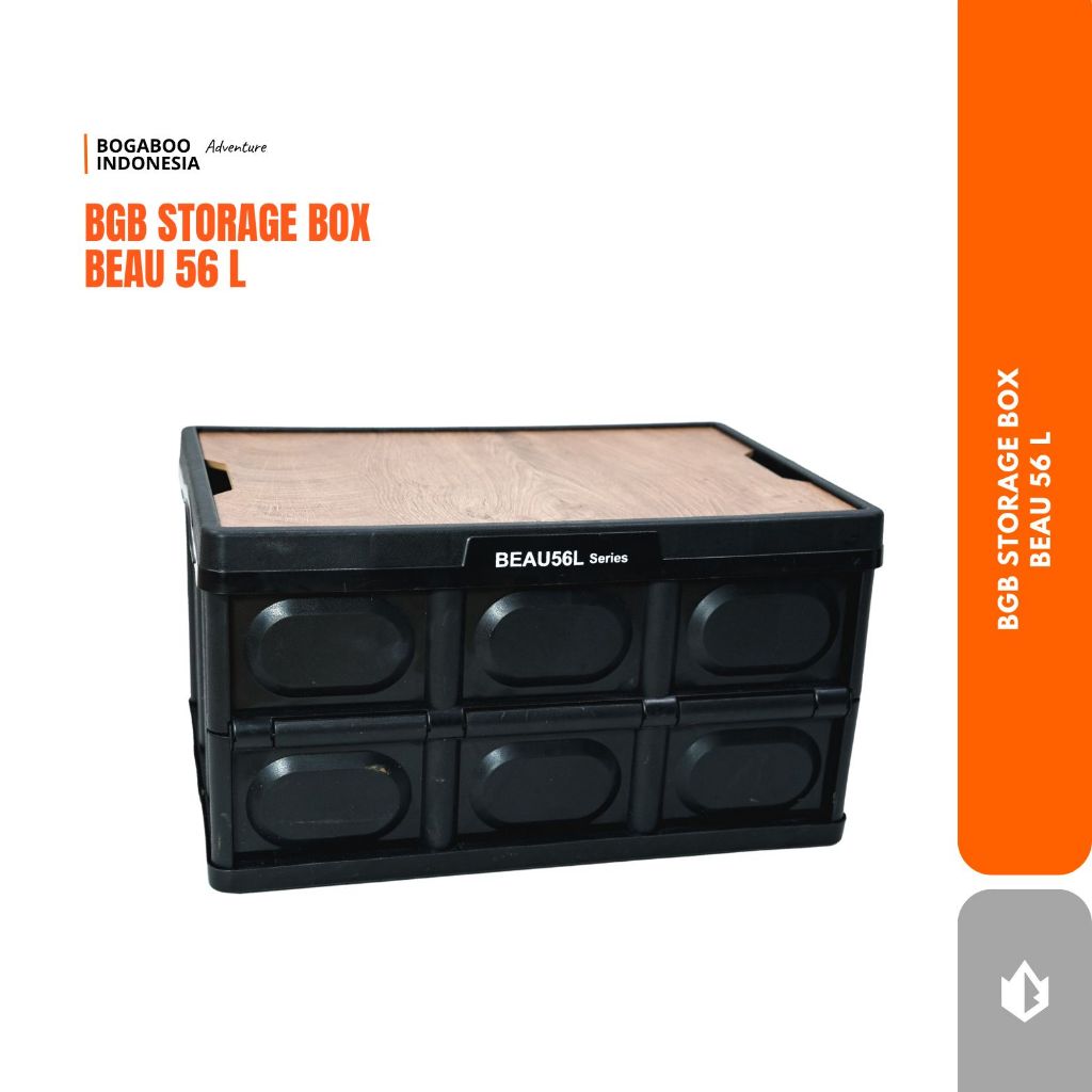 Bogaboo Foldable Camping STOBOX BEAU 56 L  - Storage BOX Lipat - Kotak Penyimpanan CAMPING MULTIFUNG