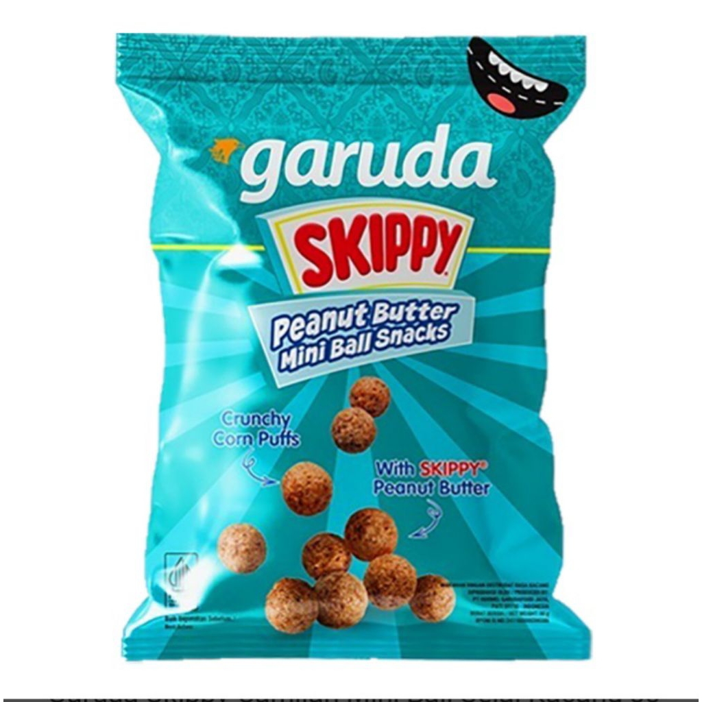 

GARUDA SKIPPY SNACK MINI BALL SELASI KACANG 50 GR