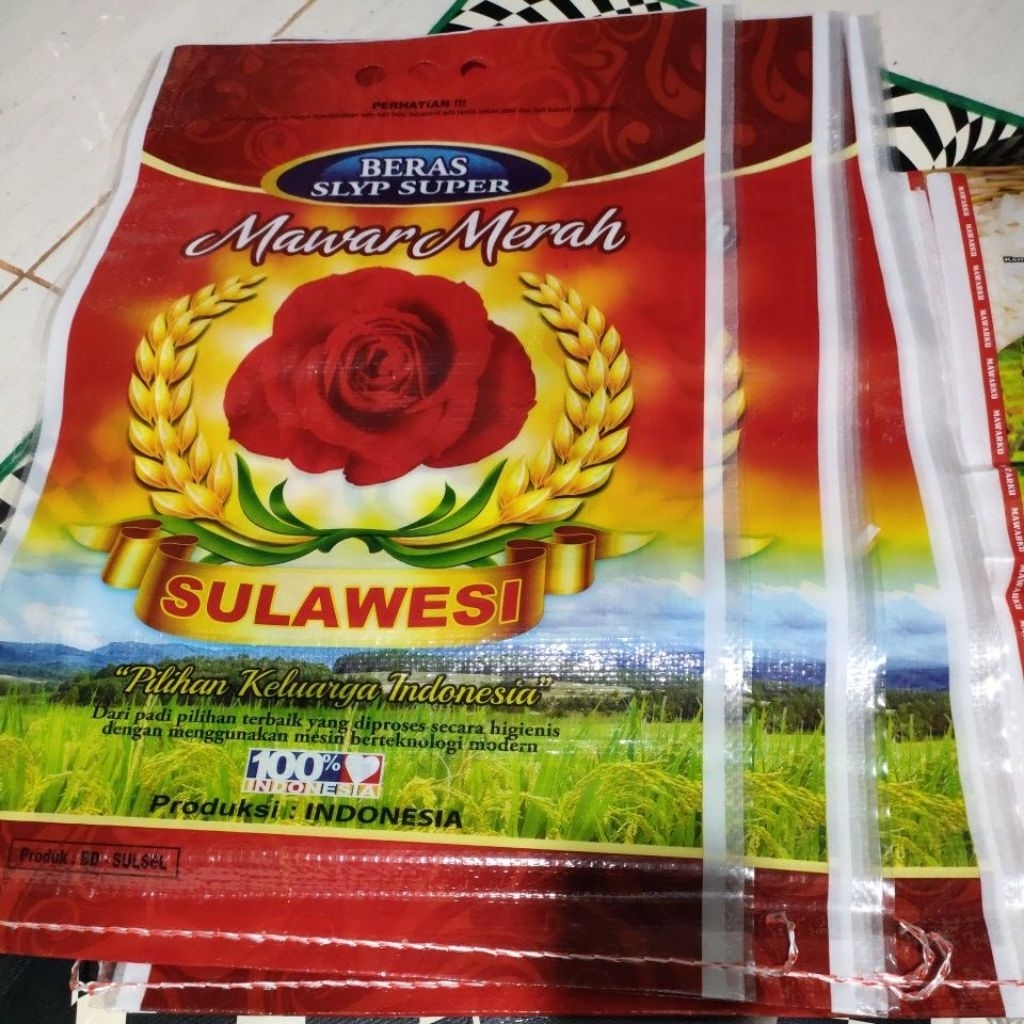 karung beras 10kg mawar Sulawesi