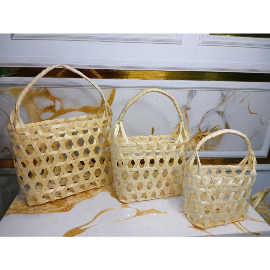 Tas Anyaman Bambu, tas rotan keranjang buah rotan, tas Hampers anyaman Hampers