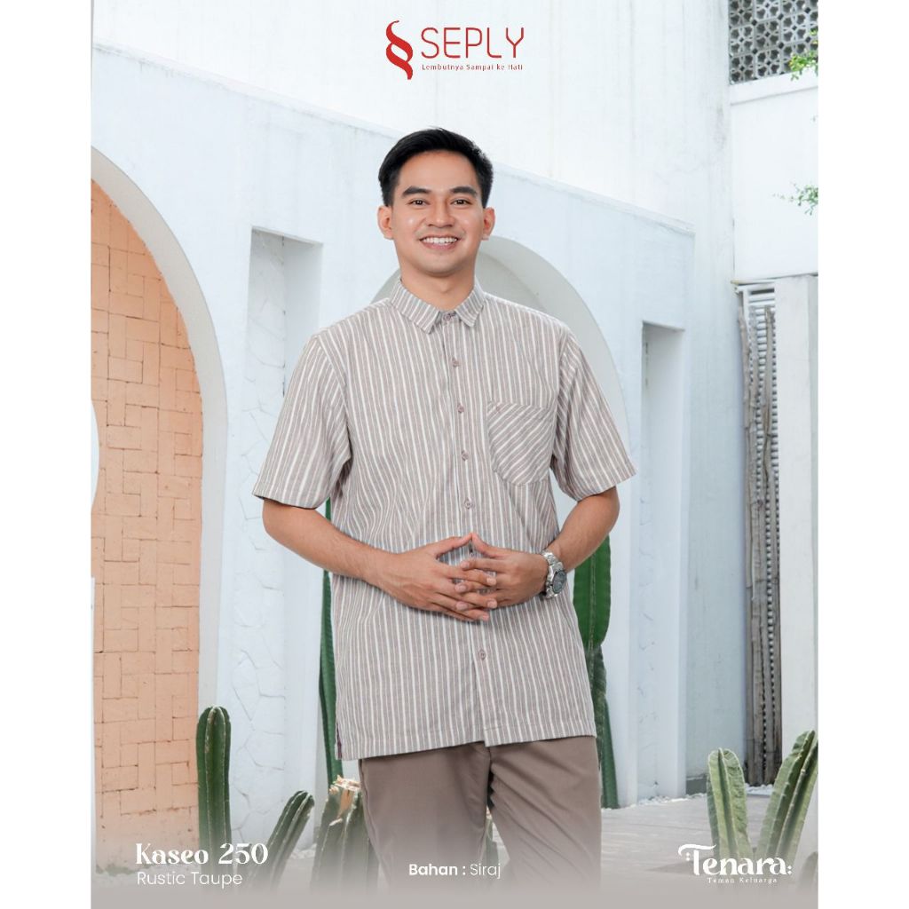 Jual Seply Koko Kaseo 250 Siraj Rustic Taupe & Rosette Berry Lengan Pendek Saku Dada Tenara 13 15