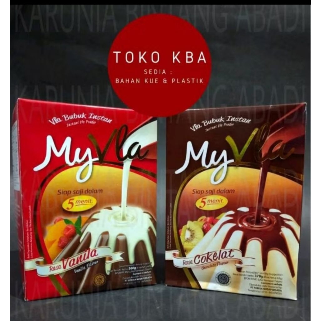

My Vla Kotak Bubuk Instant Powder Siap Saji Nutrijell Rasa Coklat Vanila Flavour