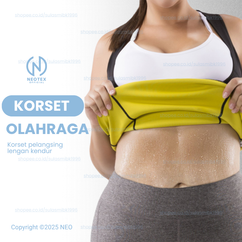 Korset Wanita Alat Pelangsing Perut Korslet Pembakar Lemak Bahan Neotex Korset Pengecil Perut Buncit