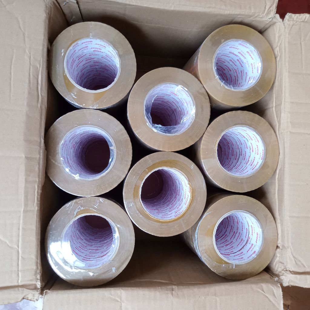 

HARGA PER SLOP (Isi 6 pcs) Lakban Jumbo 300 yard (±275 m)/Lakban Murah