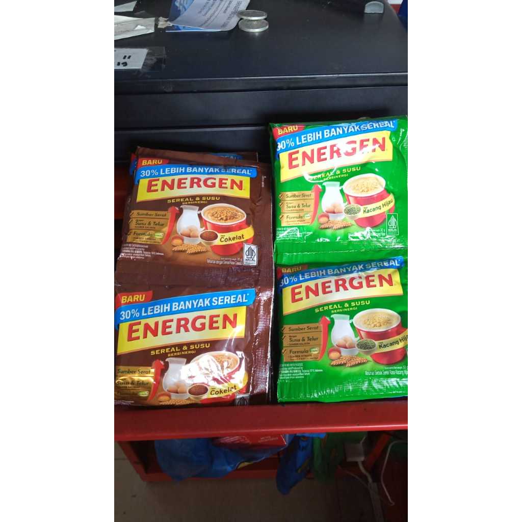 

Energen Cokelat, Kacang Hijau 32g 10 Sachet / Energen