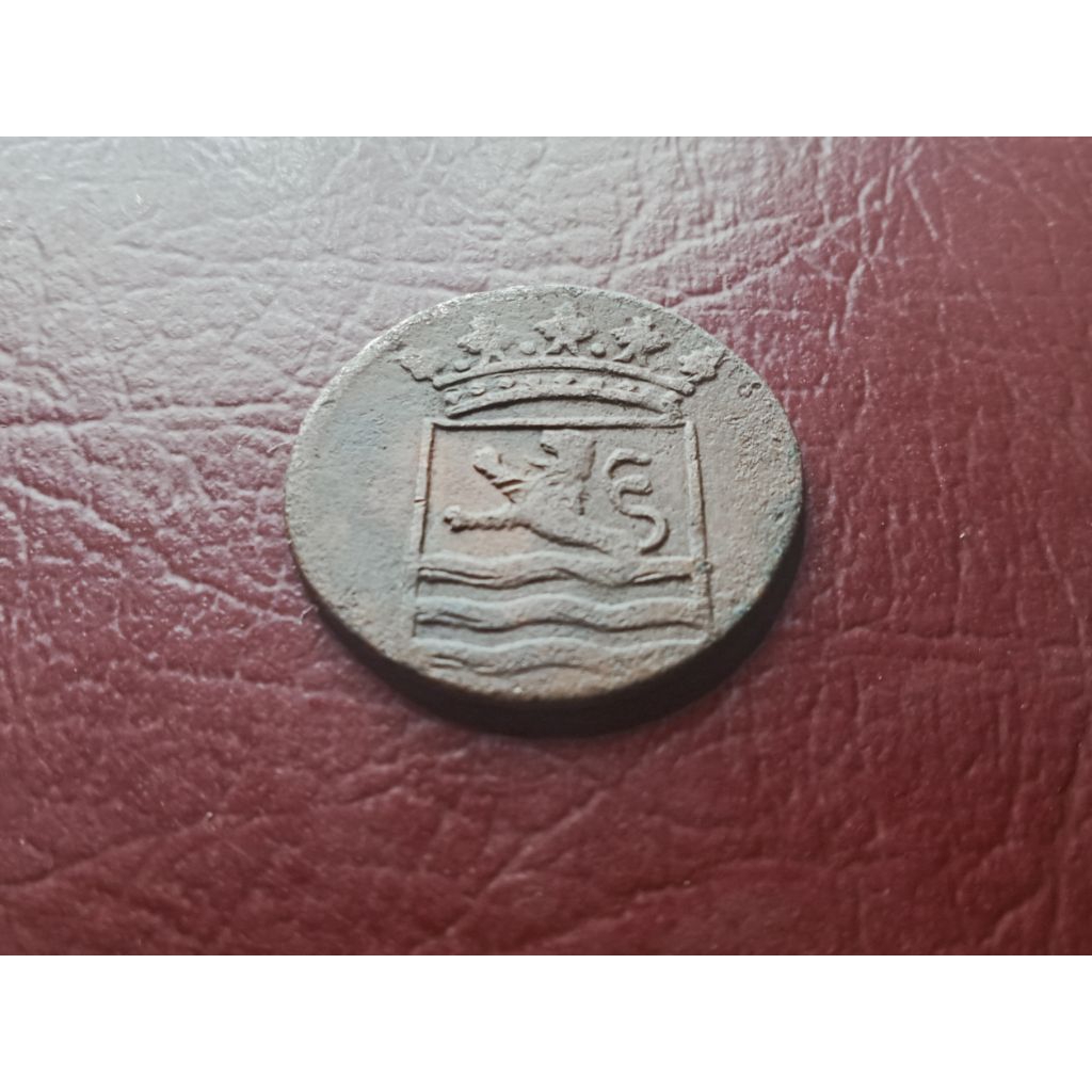 voc zeeland 1 duit tahun 1792 detail VF+ to XF