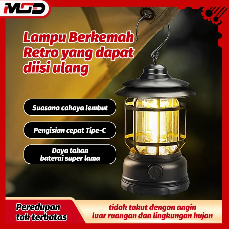 MOD Retro Lentera Lampu Camping Gantung Retro Model Petromax / Lampu camping patromax outdoor / Lamp
