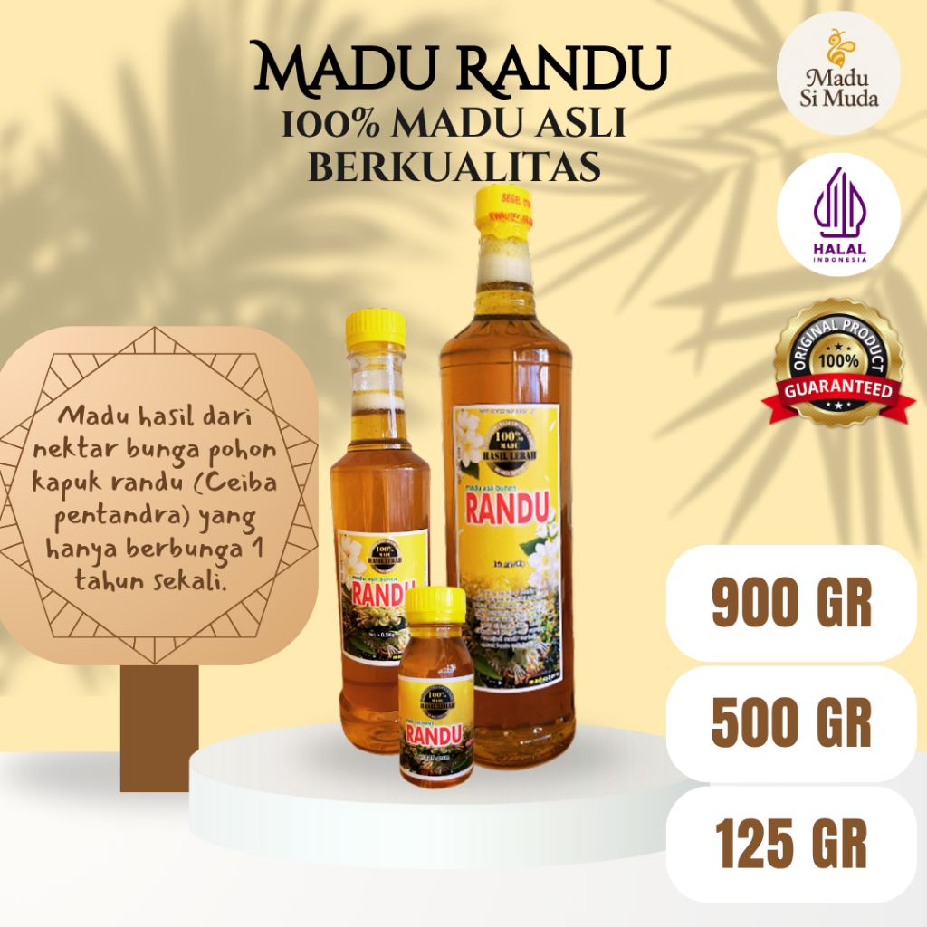

MADU RANDU 900GR 500GR 125GR 100% MADU MURNI ALAMI RAW HONEY MADU MURAH BERKUALITAS PATI MADU ASAM
