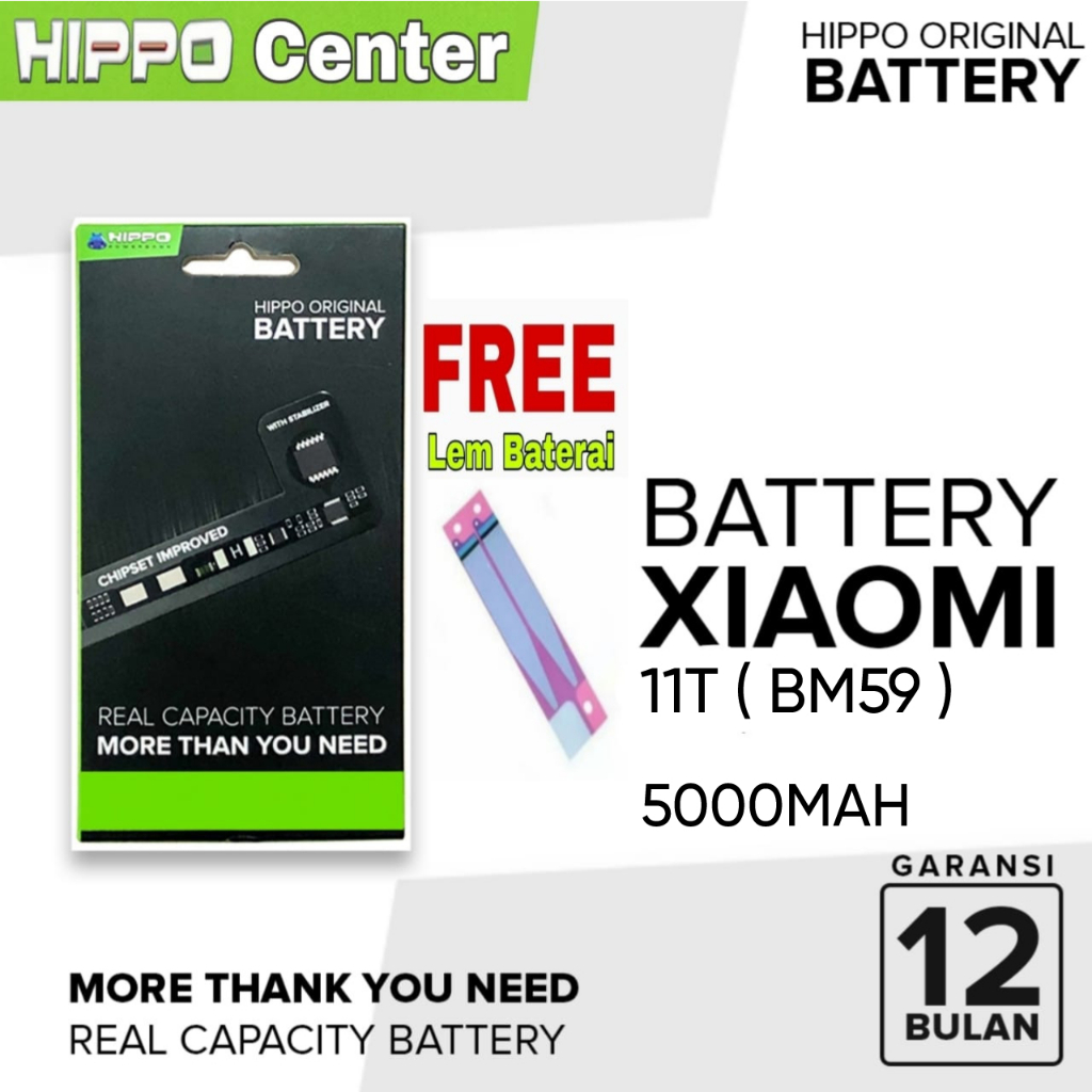 Hippo Baterai XIAOMI 11T / 11 T 5000MAH Kode BATTERY BM59 / BM 59 / BM-59