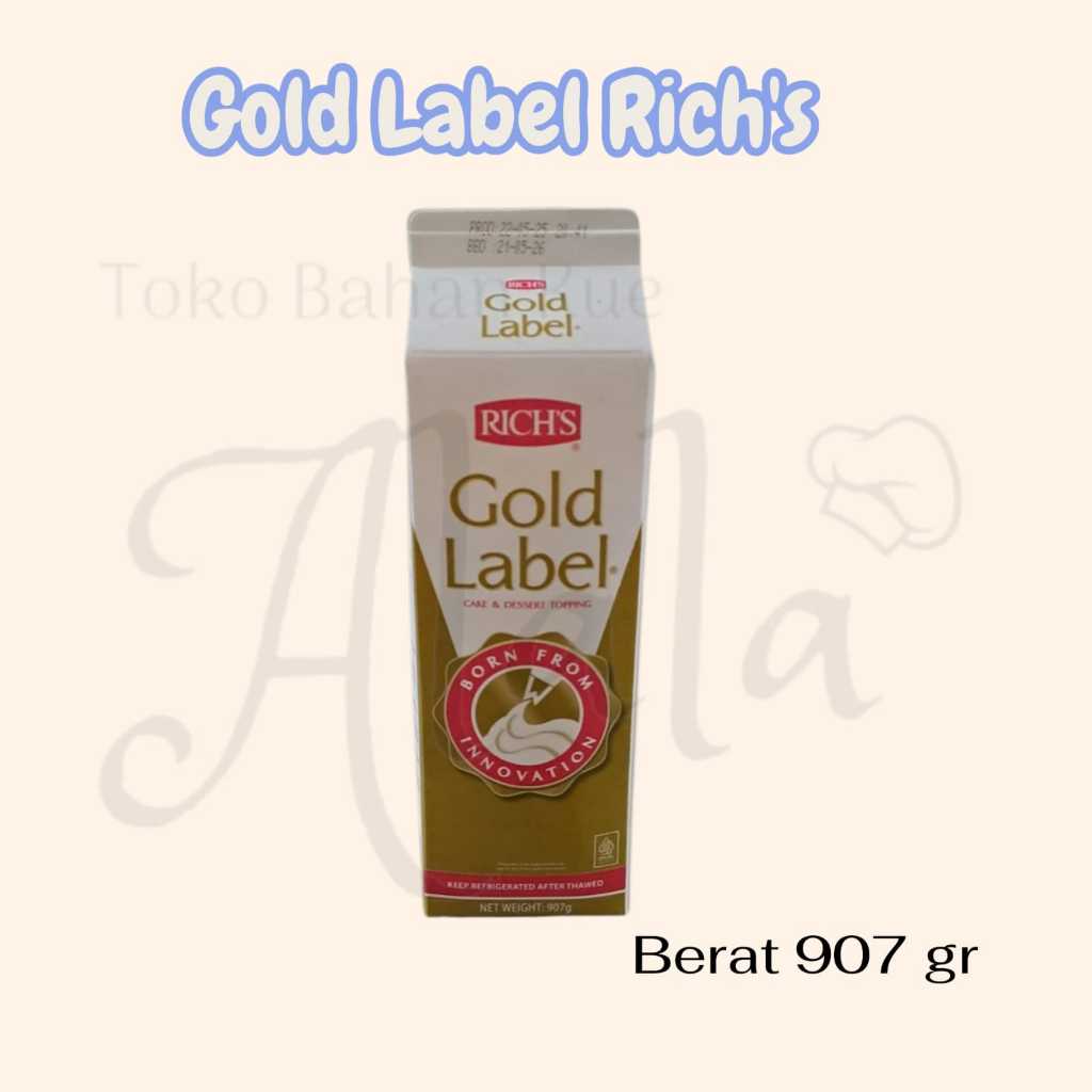 

Rich's Whipping Cream Rich Gold Label 1 liter / non dairy