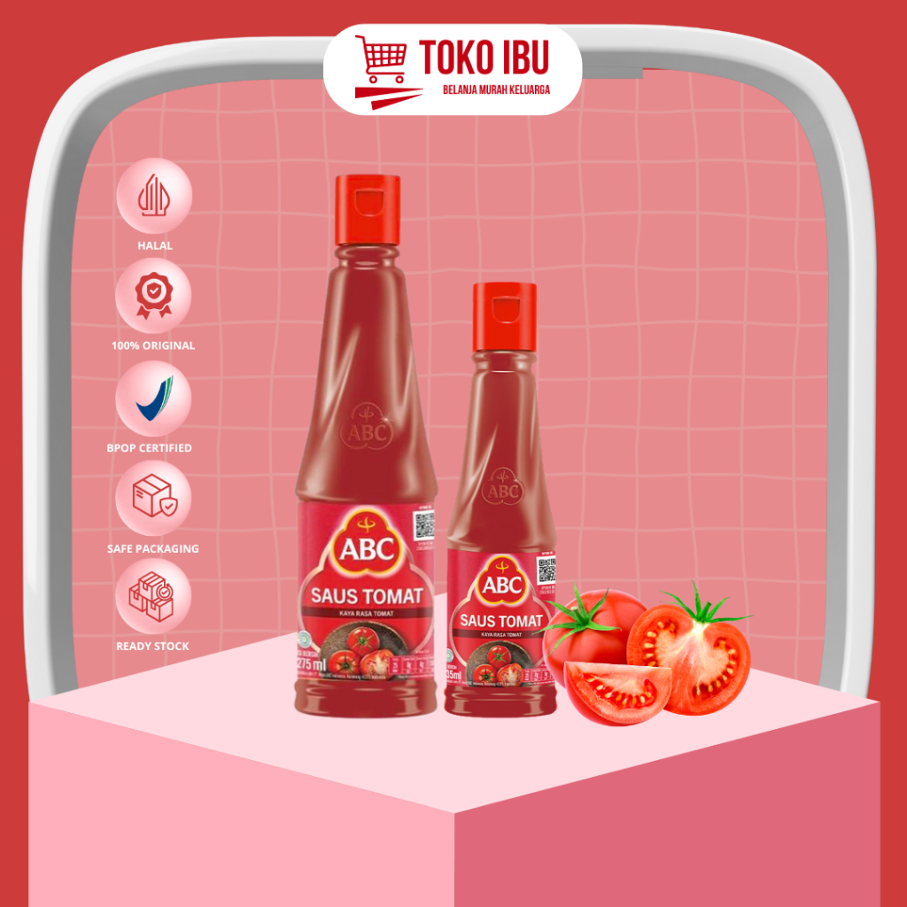 

ABC Saus Tomat 275ml - 135ml Saus Tomat Saus Tomat Asam Manis Saus Tomat Botol