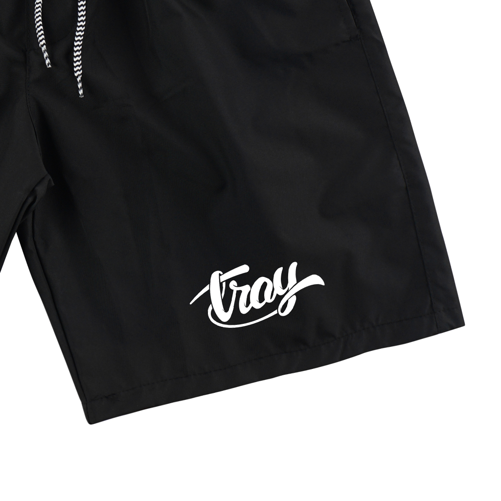 Troy Company Boardshort Black Handwriting - Celana Pendek Pria Hitam PTD 2177