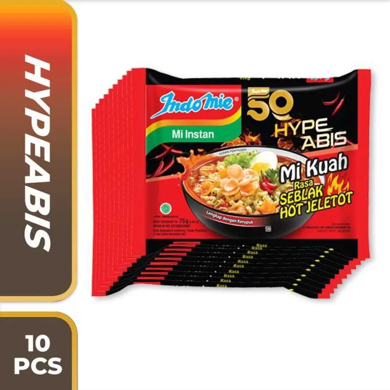 

INDOMIE SEBLAK HOT JELETOT ISI 10 PCS