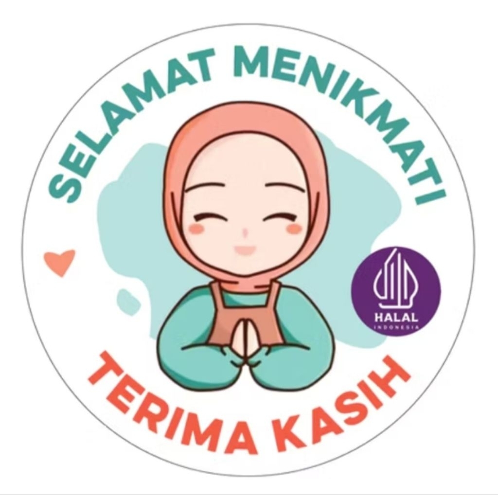 

500pcs Stiker Selamat Menikmati / Stiker Lucu / Stiker Box Packing / Stiker / Stiker Terima Kasih