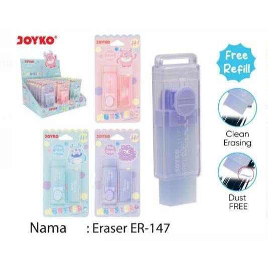 

Penghapus Eraser Karet Joyko ER-147 Hi Monster FREE REFILL Transparan Unik