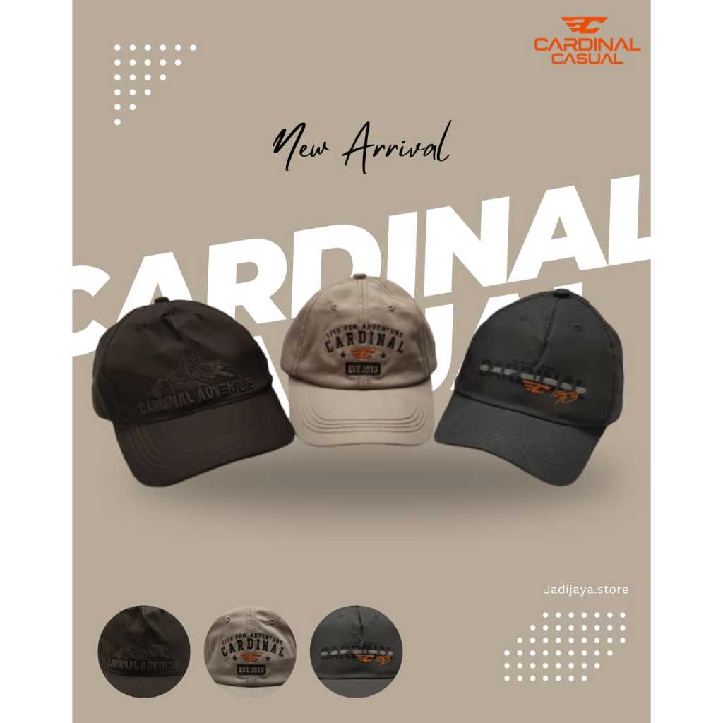 Cardinal Topi Regular Pria 100% Original
