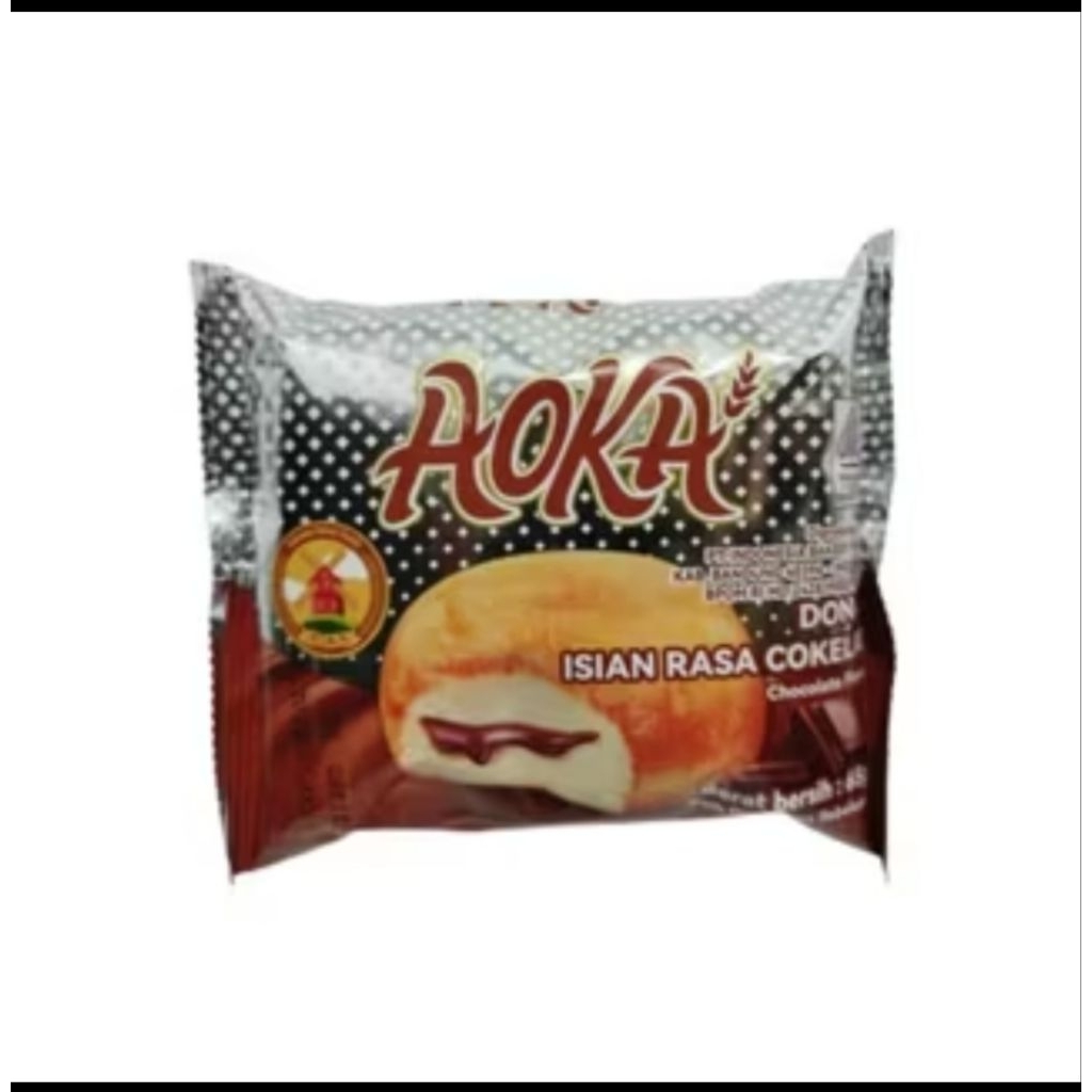 

Cemilan Roti Aoka Donat Rasa Coklat kemasan 5PCS