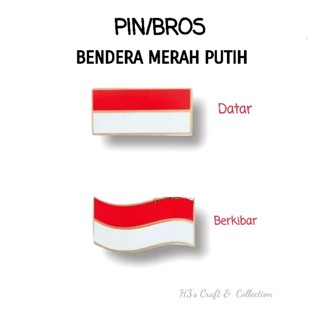Pin Bendera / Bros Bendera Merah Putih / Bendera Merah Putih